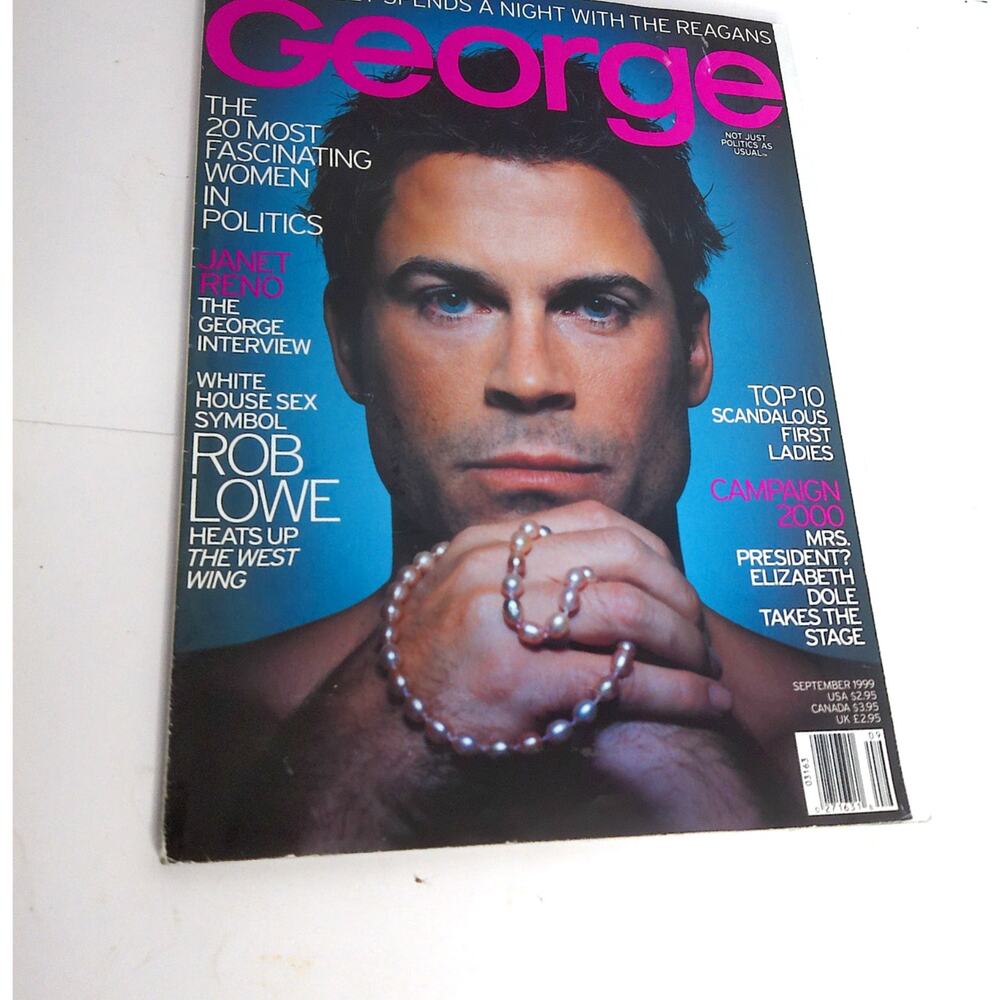 George Magazine September 1999 Rob Lowe Cover Vintage JFK Jr Politics 90s